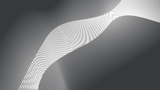 Fondo abstracto gris oscuro con línea curva para el fondo o la presentación