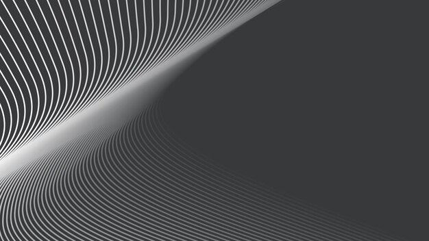 Fondo abstracto gris oscuro con línea curva para el fondo o la presentación