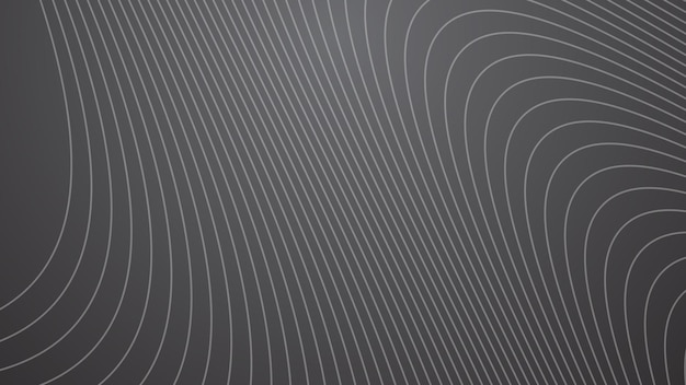 Fondo abstracto gris oscuro con rayas imagen vectorial de línea curva