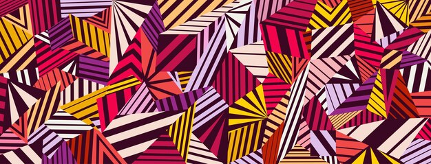 Fondo abstracto de grupos de líneas en varios colores