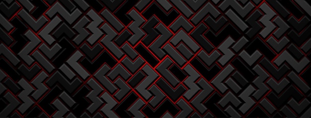 Fondo abstracto hecho de bloques de tetris en colores negro y rojo