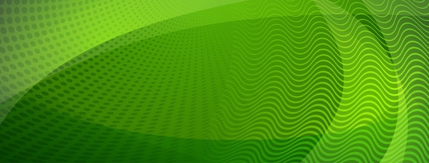 Fondo abstracto hecho de curvas y puntos de semitono en colores verdes