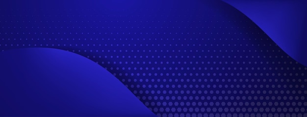 Fondo abstracto hecho de líneas curvas y puntos de semitono en colores azules