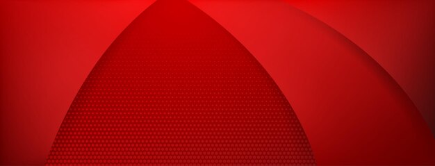 Fondo abstracto hecho de líneas curvas y puntos de semitono en colores rojos