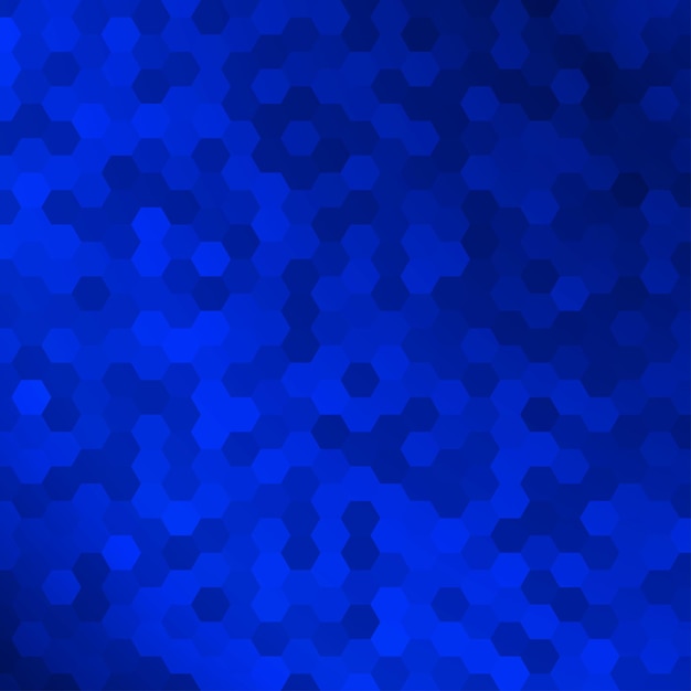 Fondo abstracto hecho de pequeños hexágonos azules