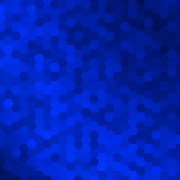 Vector fondo abstracto hecho de pequeños hexágonos azules