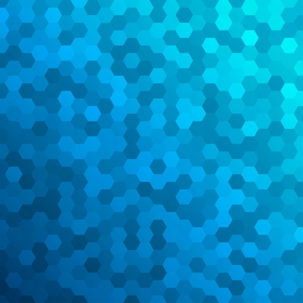Fondo abstracto hecho de pequeños hexágonos azules