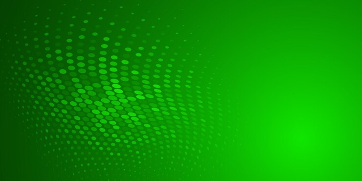 Vector fondo abstracto hecho de puntos de semitono en colores verdes