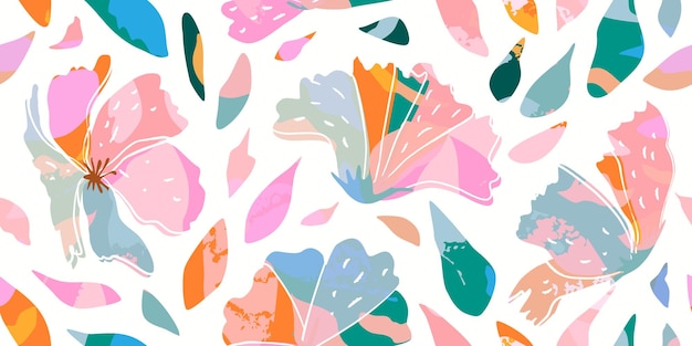 Fondo abstracto con hermosas flores de colores Fondo para cubiertas textiles de diseño