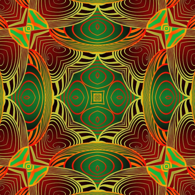 Fondo abstracto con hermosas líneas verdes, rojas y amarillas doradas con textura perfecta