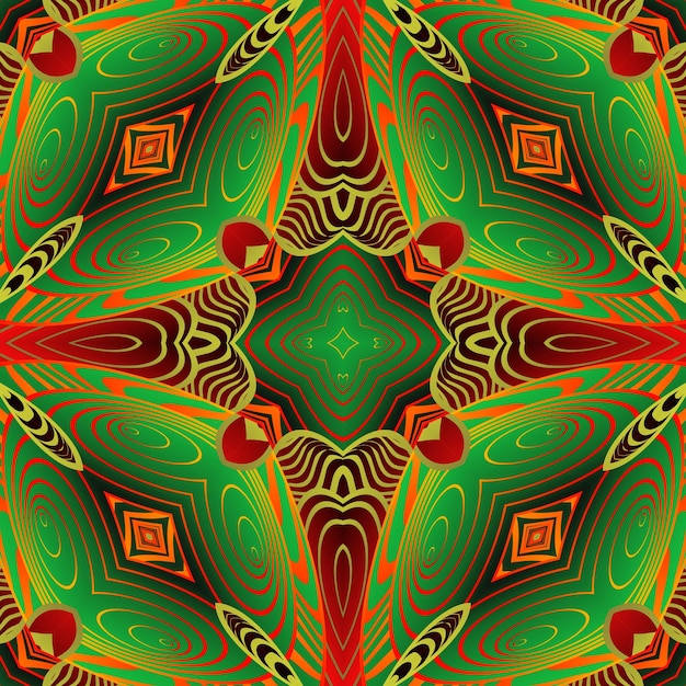 Fondo abstracto con hermosas líneas verdes, rojas y amarillas doradas con textura perfecta