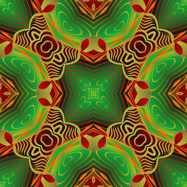 Fondo abstracto con hermosas líneas verdes, rojas y amarillas doradas con textura perfecta