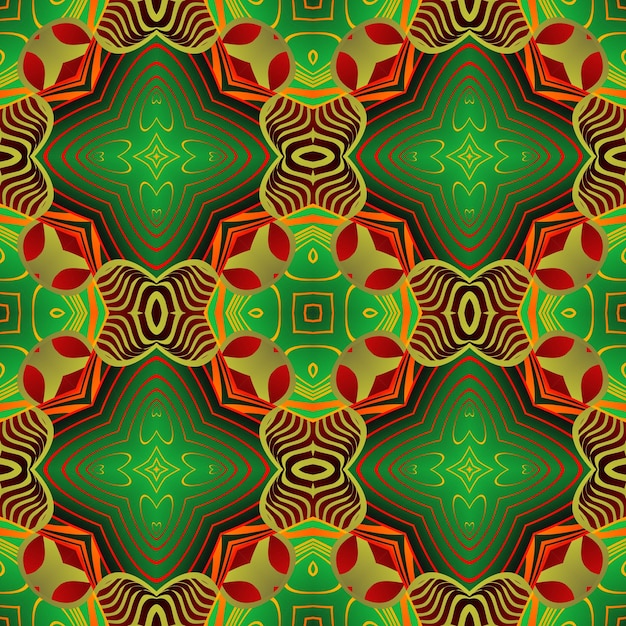 Fondo abstracto con hermosas líneas verdes, rojas y amarillas doradas con textura perfecta