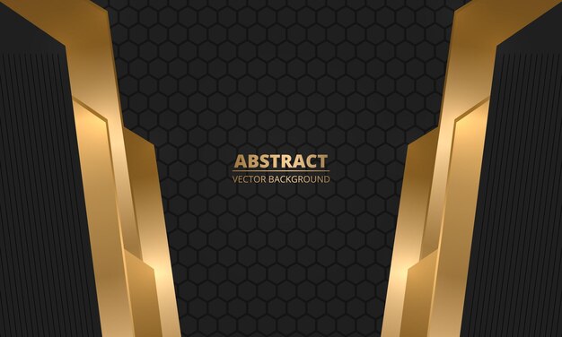 Fondo abstracto hexagonal de lujo oscuro