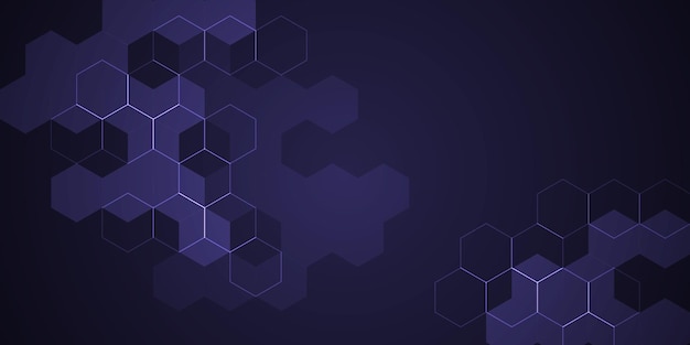 Fondo abstracto hexagonal con luz Fondo de tecnología abstracta de vector de juego hexagonal