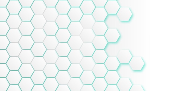 Fondo abstracto hexagonal con luz Fondo de tecnología abstracta de vector de juego hexagonal
