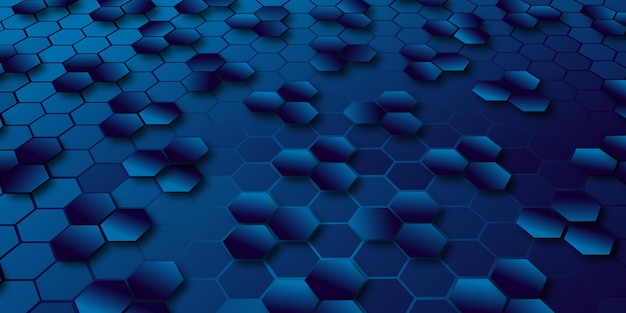 Fondo abstracto hexagonal con luz Fondo de tecnología abstracta de vector de juego hexagonal
