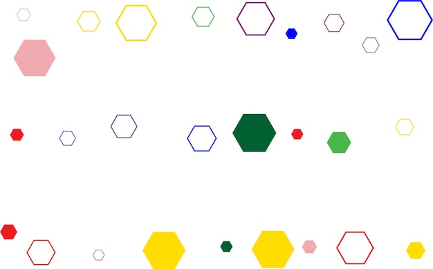 Fondo abstracto con hexágono colorido