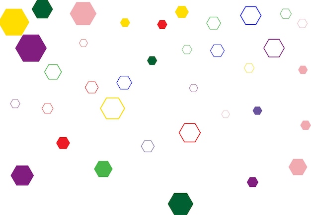 Fondo abstracto con hexágono colorido