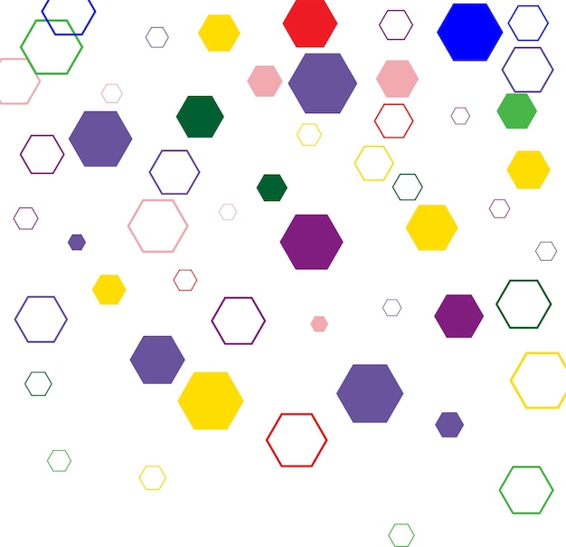 Fondo abstracto con hexágono colorido