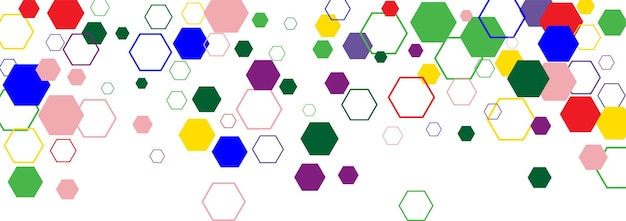 Fondo abstracto con hexágono colorido