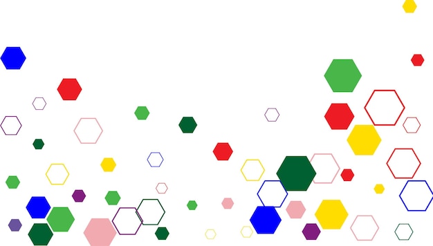 Fondo abstracto con hexágono colorido