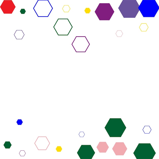 Fondo abstracto con hexágono colorido