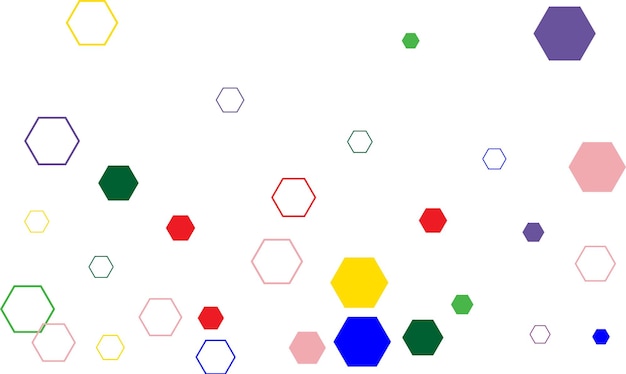 Fondo abstracto con hexágono colorido