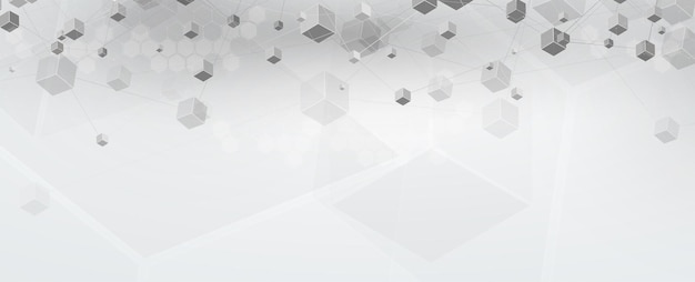 Fondo abstracto del hexágono Tecnología diseño poligonal Minimalismo futurista digital