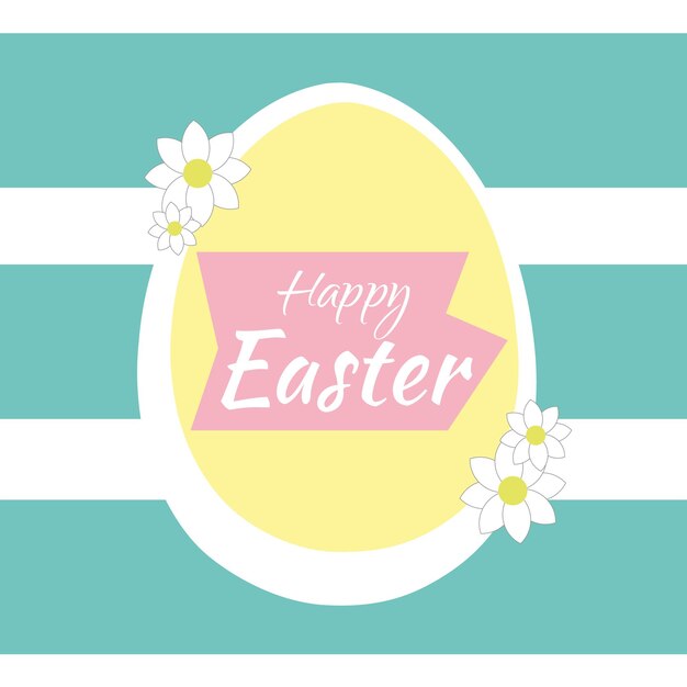 Fondo abstracto con un huevo de Pascua feliz Se puede utilizar como una etiqueta de postal de plantilla de banner de cartel Ilustración vectorial