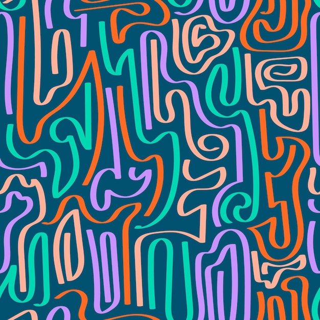 Fondo Abstracto Ilustración de arte de líneas coloridas
