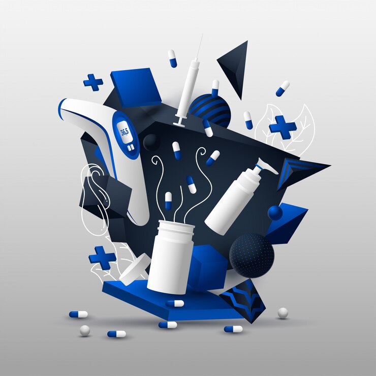 Vector fondo abstracto de la ilustración médica 3d