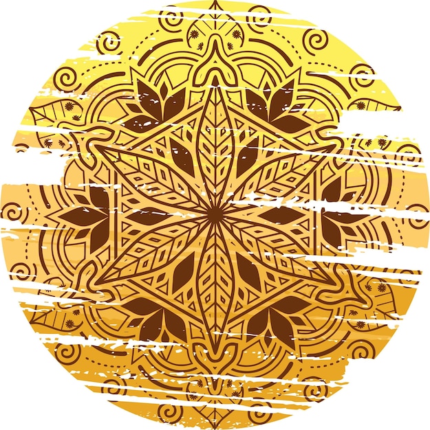 fondo abstracto con ilustración de vector gráfico de mandala