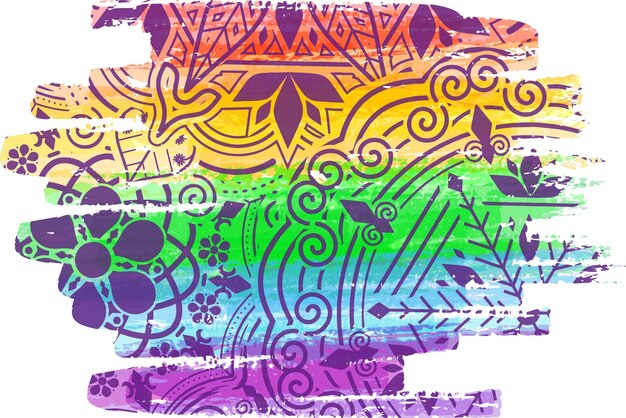 fondo abstracto con ilustración de vector gráfico de mandala