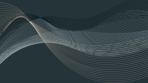 Fondo abstracto con ilustración de Vector de líneas onduladas