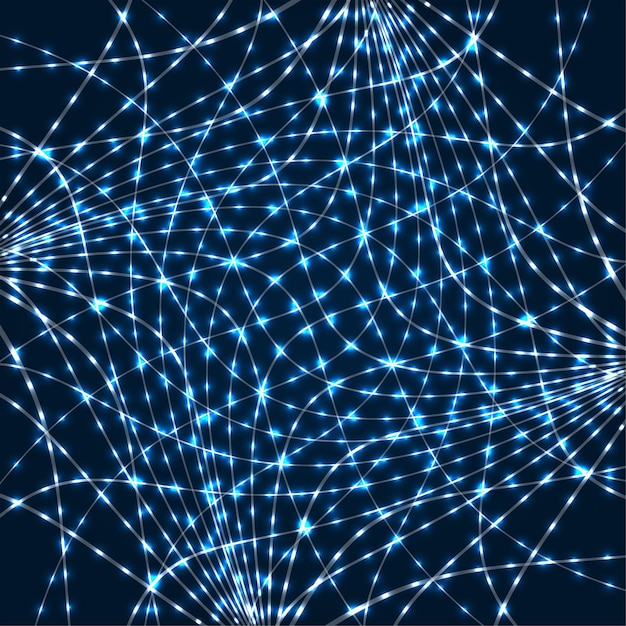 Fondo abstracto línea brillante onda futurista Efecto decorativo de líneas futuristas brillantes