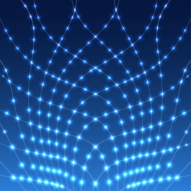 Fondo abstracto línea brillante onda futurista Línea brillante Efecto decorativo de neón brillante