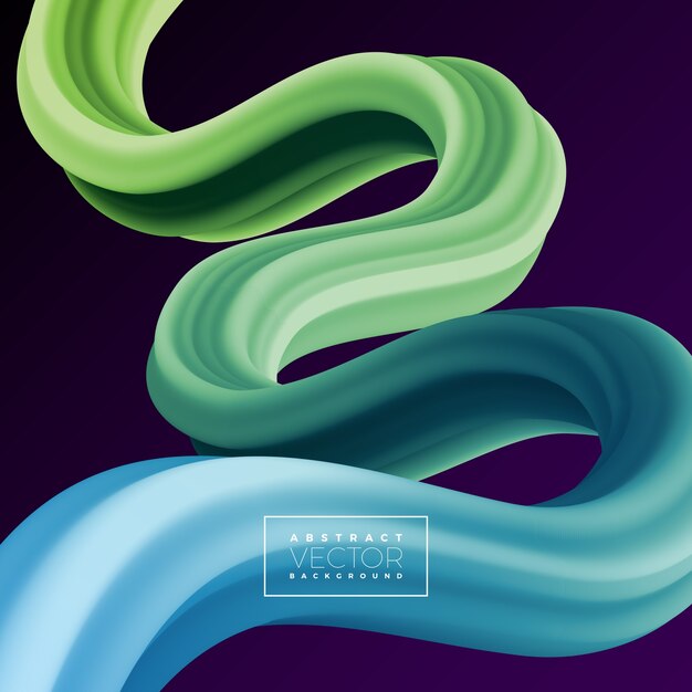 Fondo abstracto de línea curva 3D colorido