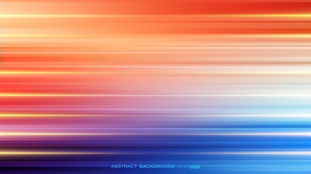 Fondo abstracto con línea de gradiente de colores a rayas y haz de luz Ilustración vectorial