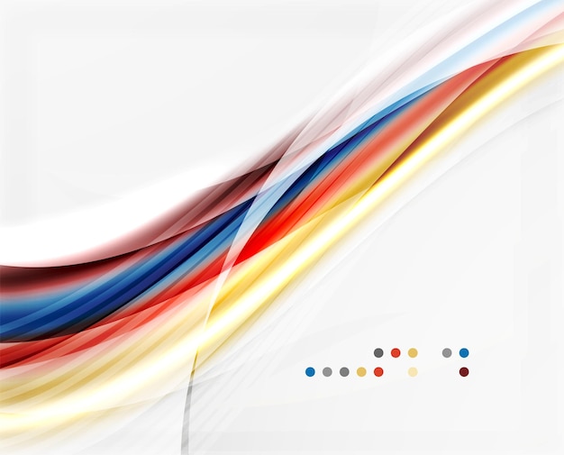 Fondo abstracto de línea de onda brillante de vector