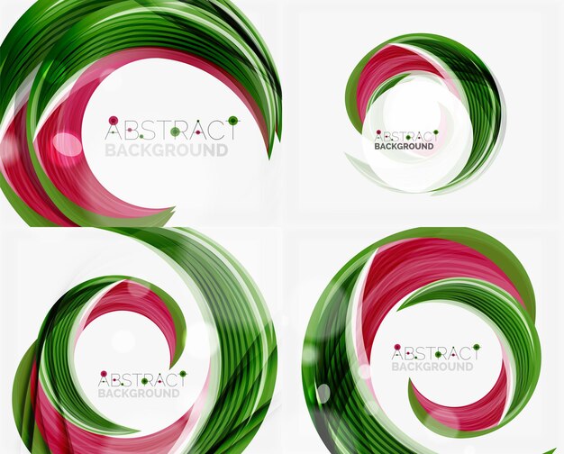 Fondo abstracto de línea de remolino verde vector