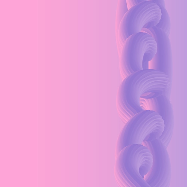 Fondo abstracto con línea retorcida degradada y forma de espiral efecto 3d púrpura onda de flujo de fluido ilustración vectorial