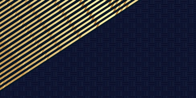 fondo abstracto de líneas azules y doradas