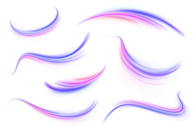 Fondo abstracto líneas de borde de rotación efecto png onda en línea rayas de neón en la forma