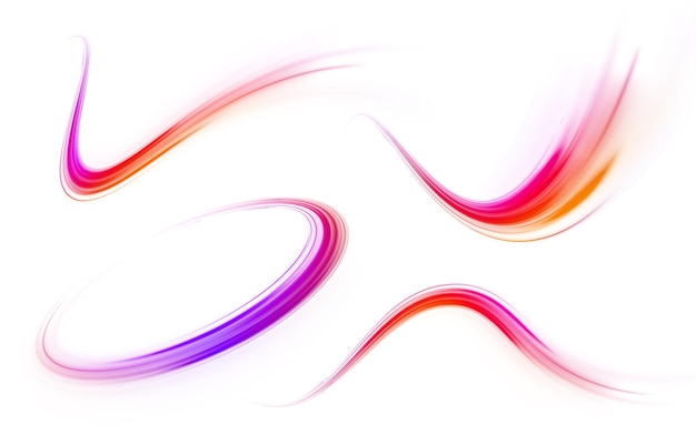 Fondo abstracto líneas de borde de rotación efecto png onda en línea rayas de neón en la forma