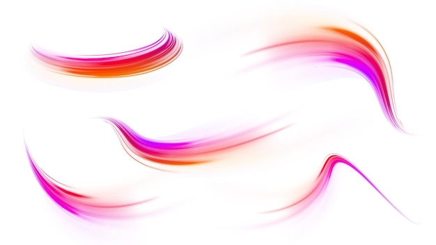 Fondo abstracto líneas de borde de rotación efecto png onda en línea rayas de neón en la forma