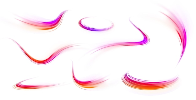 Fondo abstracto líneas de borde de rotación efecto png onda en línea rayas de neón en la forma