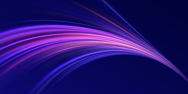 Fondo abstracto líneas de borde de rotación rayas de neón en forma de vueltas de perforación y remolino