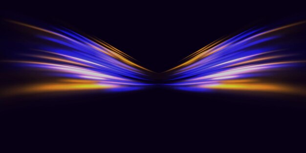 Fondo abstracto de líneas brillantes Líneas de neón Rayos láser