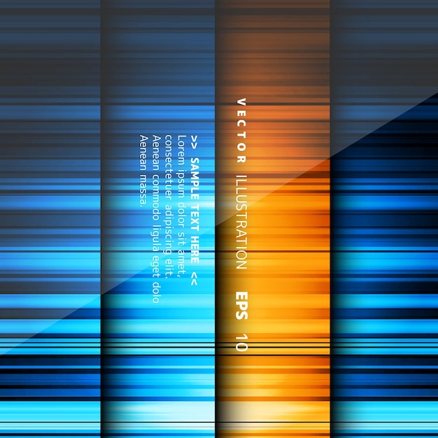 Fondo abstracto con líneas de colores en capas de papel
